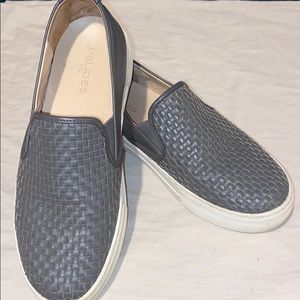 J/Slides- Grey woven casual loafer